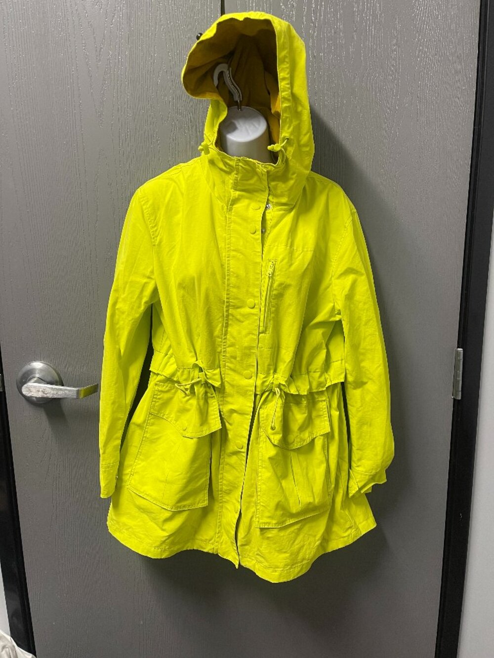 J.Crew Neon Yellow Hooded Anorak Little Nightmares Inspired Raincoat MP